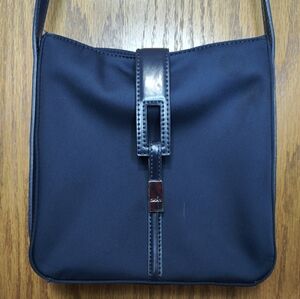 DKNY Blue Nylon Crossbody Bag Purse, 7 x 7 x 2